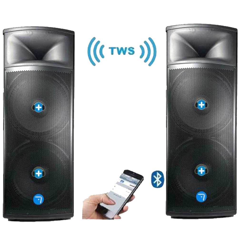 Seven Sound Vector 4000W con 2 Altavoces Activos Doble 15"