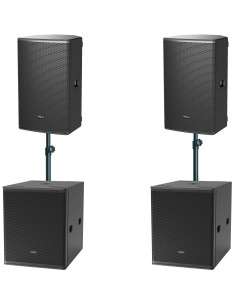 Pack Tacoma 6000W con dos altavoces Audiocenter SA3-15 MK2 y dos subwoofers Audiocenter S3118A