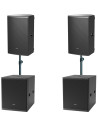 Pack Tacoma 6000W con dos altavoces Audiocenter SA3-15 MK2 y dos subwoofers Audiocenter S3118A
