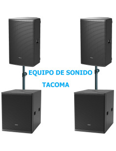 Pack Tacoma 6000W con dos altavoces Audiocenter SA3-15 MK2 y dos subwoofers Audiocenter S3118A 2