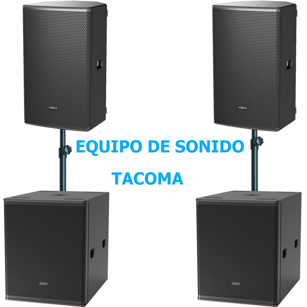 Sistema Audiocenter 2.2 para discomóvil y carrozas con subwoofers de 18 pulgadas