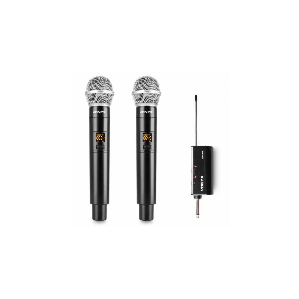 Sistema Seven SV210WMU con dos micrófonos inalámbricos UHF incluido en Pack Seven Vocalista Doble Basic