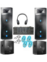 Pack Iowa DJ Power MKII 6600W con Altavoces Seven, Subwoofers Vonyx y Mesa DJ