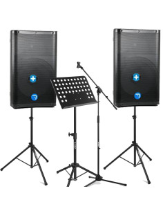 Pack Seven Event 15 Tribuna 10 Multimedia con dos altavoces portátiles, soportes, pie de micrófono y atril