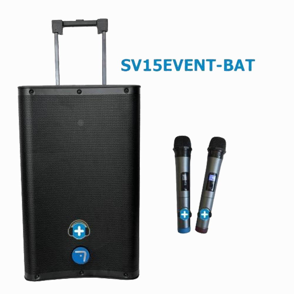 Altavoz portátil Seven SV15EVENT-BAT-TWS de 15 pulgadas con batería, Bluetooth TWS y microfonía
