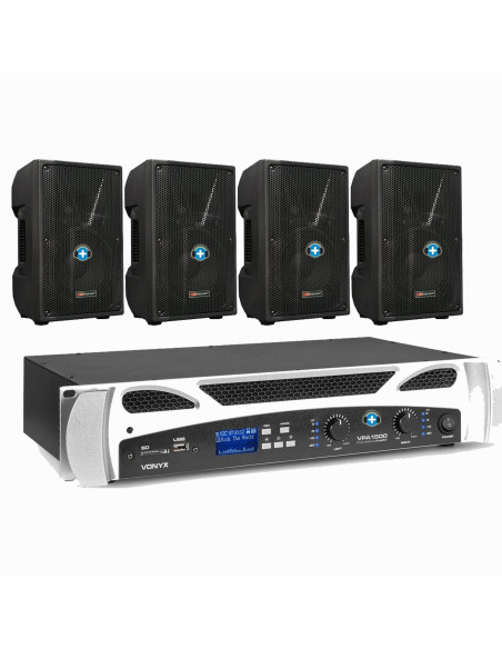 Pack de Sonido 399 con etapa Vonyx VPA1500 y cuatro altavoces pasivos MARK MS 28