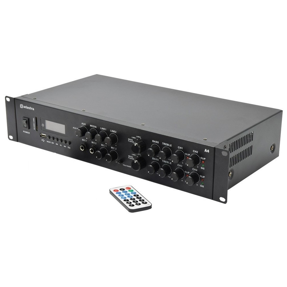 Adastra A4 Amplificador multicanal profesional 4 x 200W RMS