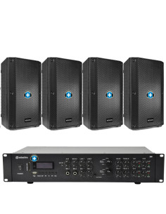 Pack de Sonido 305 con amplificador multicanal Adastra A4 y cuatro altavoces pasivos Vonyx VSA10P