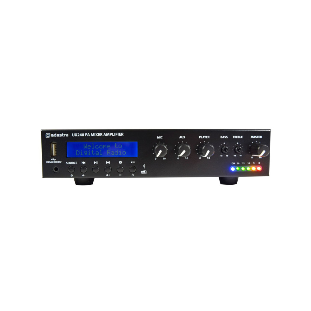 Adastra UX240 Amplificador 100V 240W Bluetooth DAB USB