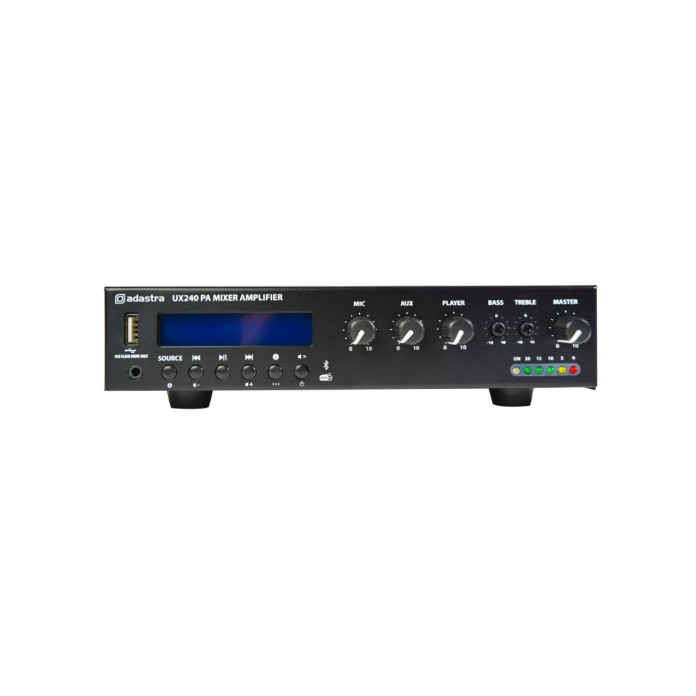 Adastra UX240 amplificador de megafonía con Bluetooth USB DAB FM