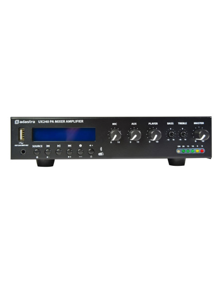 Adastra UX240 amplificador de megafonía con Bluetooth USB DAB FM