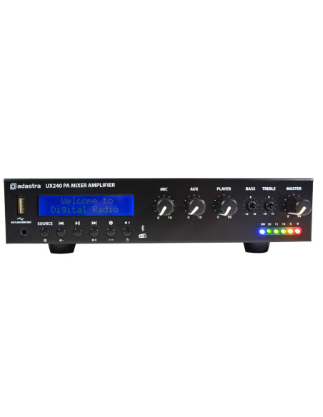 Adastra UX240 amplificador 100V 240W para hilo musical y avisos