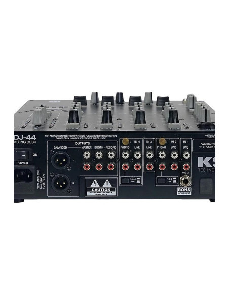 KS KDJ 44 mezclador DJ 4+1 USB Bluetooth