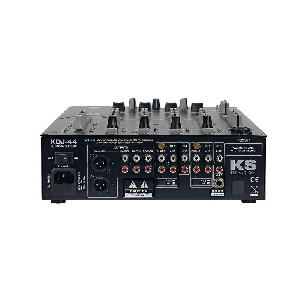 KS KDJ 44 mezclador DJ 4+1 USB Bluetooth