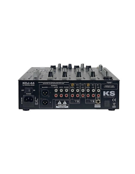 KS KDJ 44 mezclador DJ 4+1 USB Bluetooth