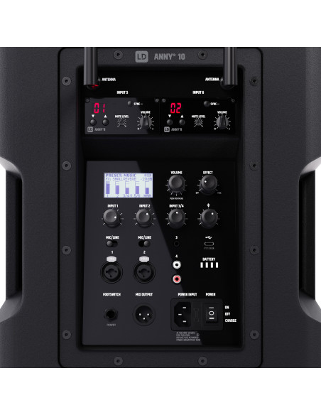 LD Systems ANNY 10 HHD 2 B5 | Altavoz batería 10" con 2 micros