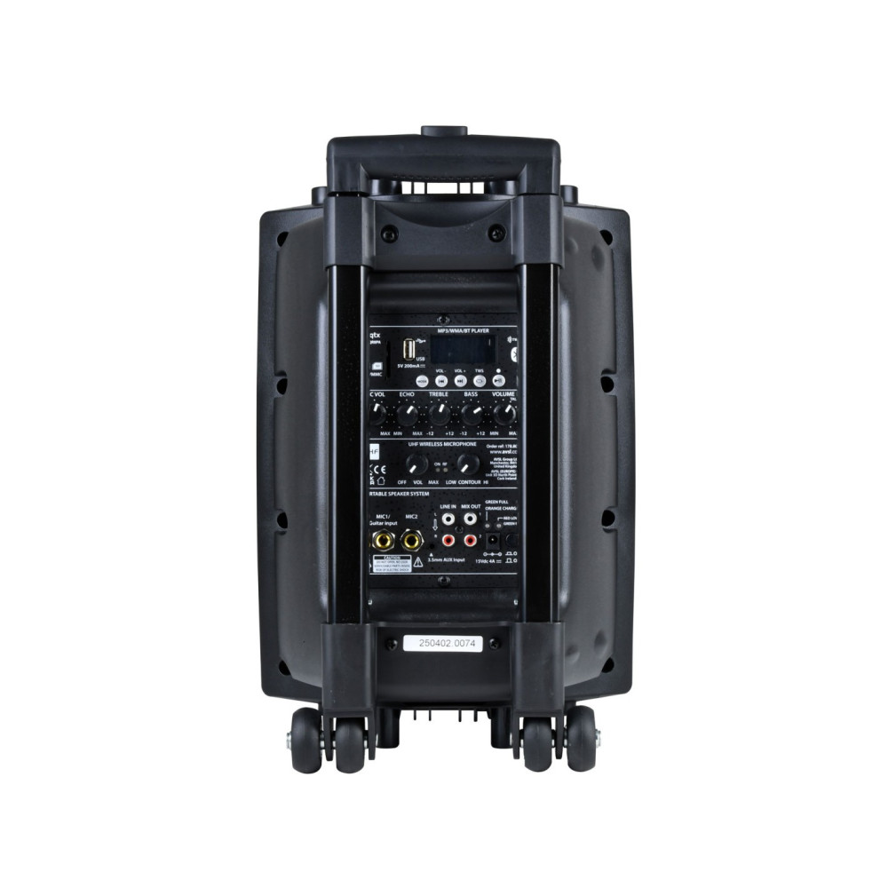 QTX QR8PA | Equipo portátil con batería Bluetooth y micro UHF