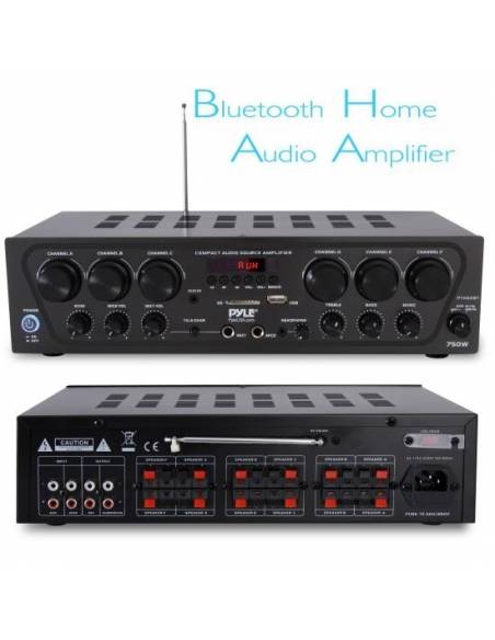 PYLE PTA62BT - Amplificador Hifi de 750w - 6