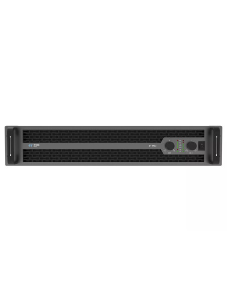 Vista frontal del amplificador WORK PRO ZT 1702 con controles de volumen