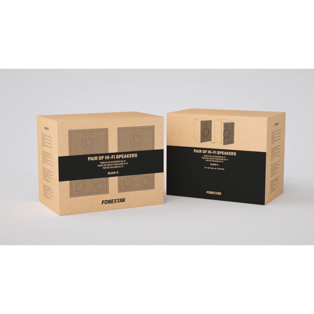 Fonestar BLOCK-5 | Pareja de altavoces Hi-Fi 5"