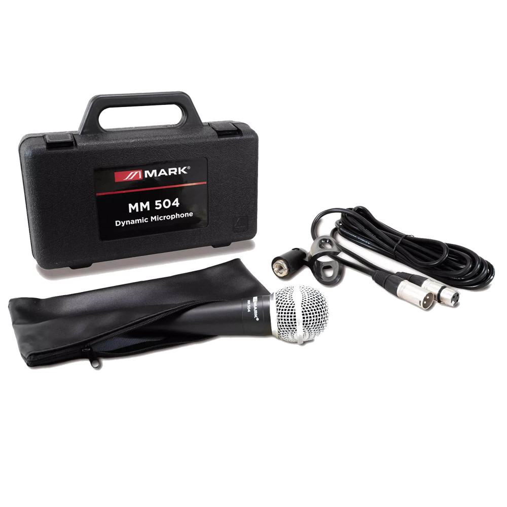 Mark MM 504 con cable XLR de 5 m, pinza, funda y estuche rígido
