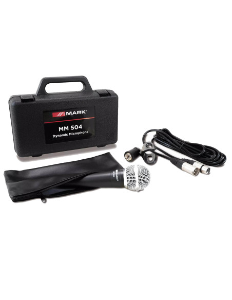 Mark MM 504 con cable XLR de 5 m, pinza, funda y estuche rígido