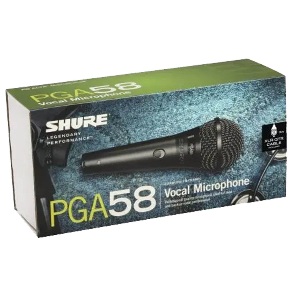 Embalaje original del micrófono vocal Shure PGA58-XLR-E