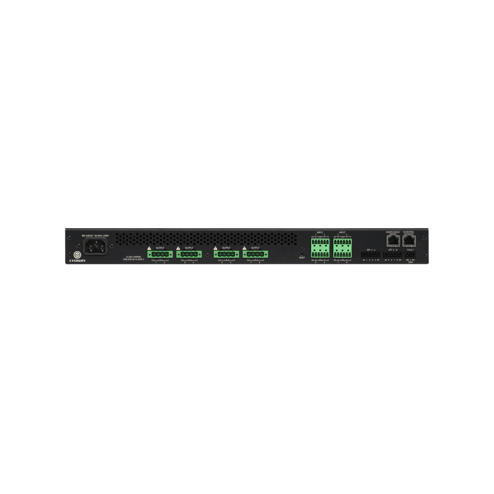 Crown CTD-8125 | Amplificador Dante 8x125W