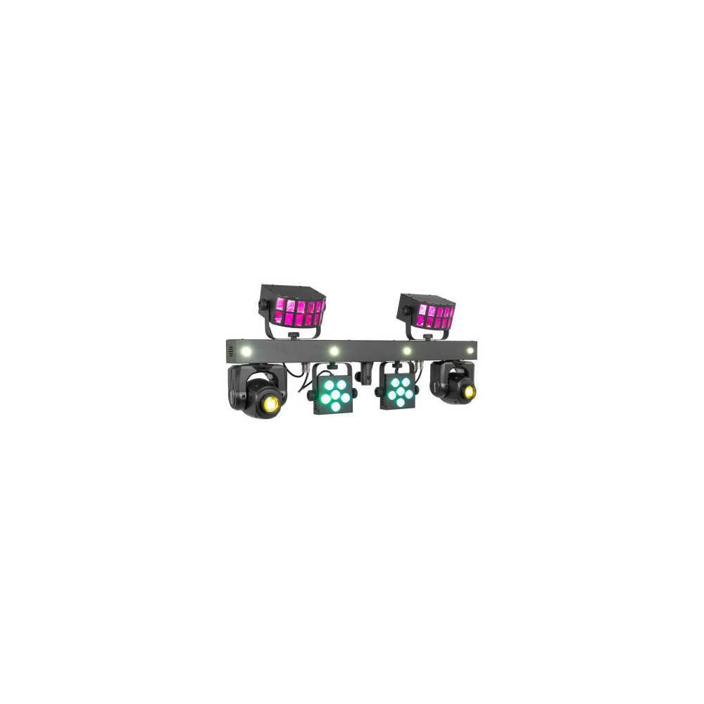 BeamZ ShowBar GO Glow con moving heads, Derby, PAR y estrobo