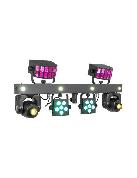 BeamZ ShowBar GO Glow con moving heads, Derby, PAR y estrobo