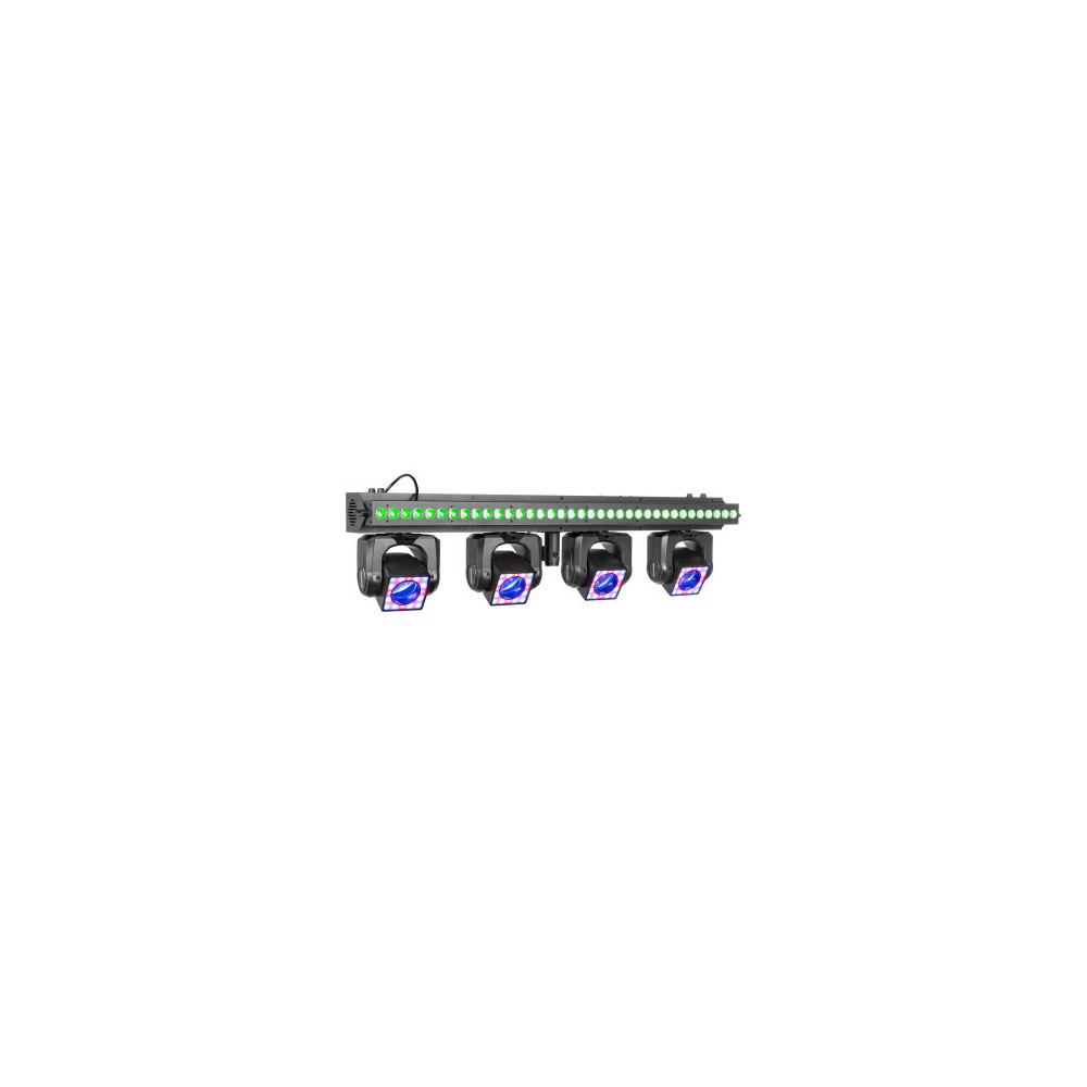 BeamZ ShowBar GO Vibe con cuatro moving heads RGBW y barra LED central