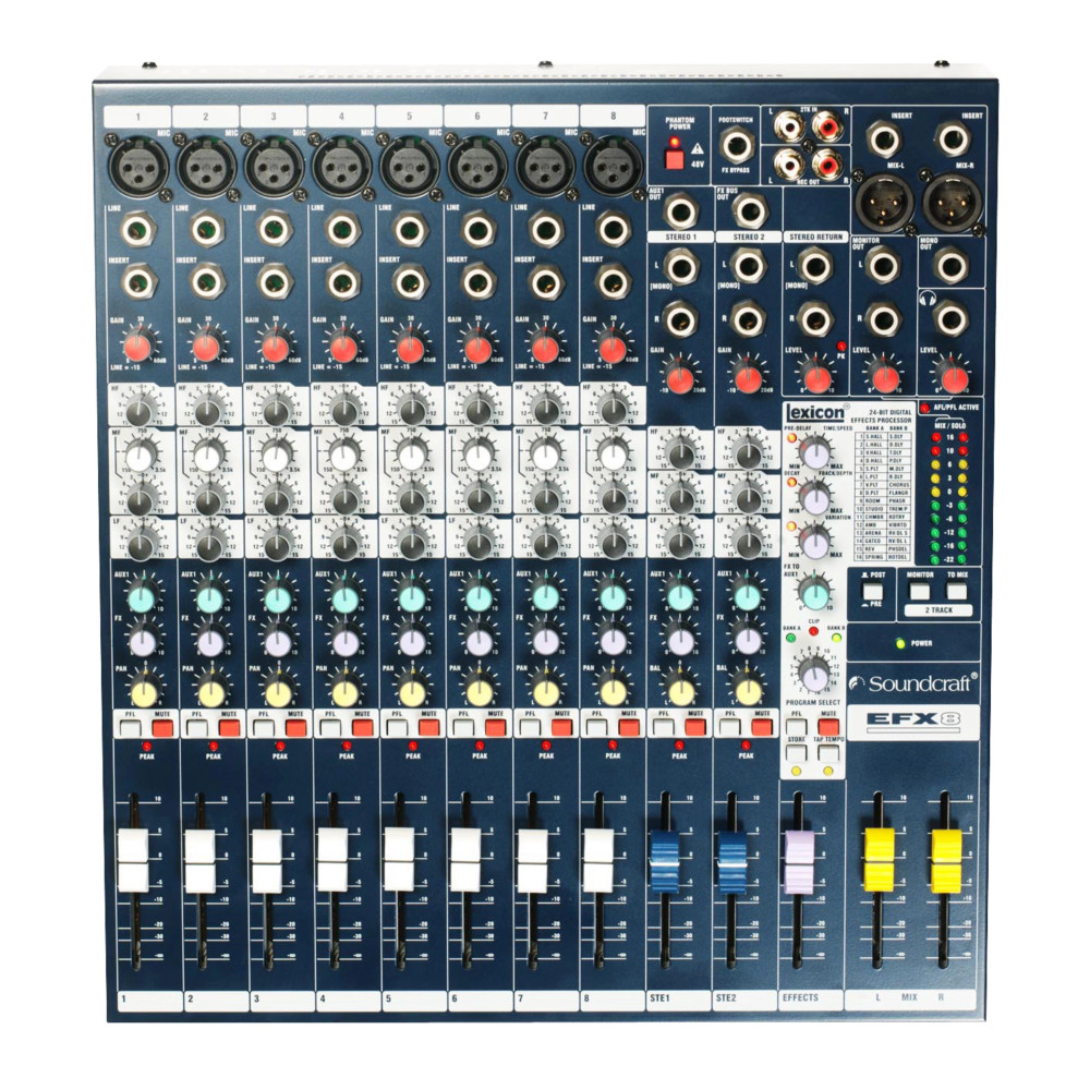 Soundcraft EFX8 | Mesa analógica 8 canales Lexicon