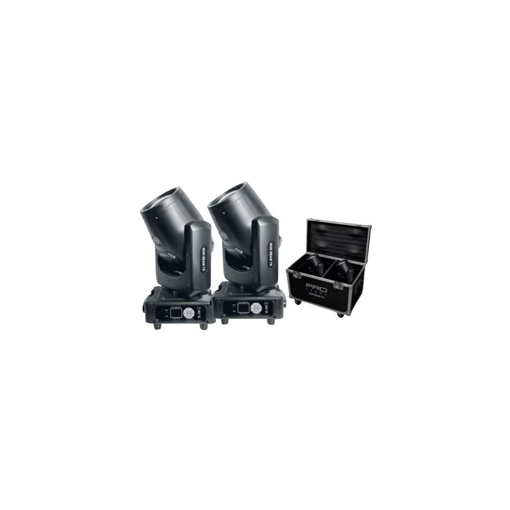 PROLIGHT Pack 2 Mini 7R Beam 230W con Flightcase