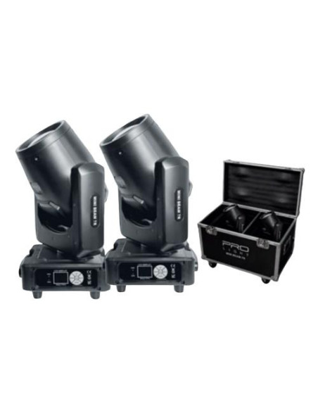 PROLIGHT Pack 2 Mini 7R Beam 230W con Flightcase