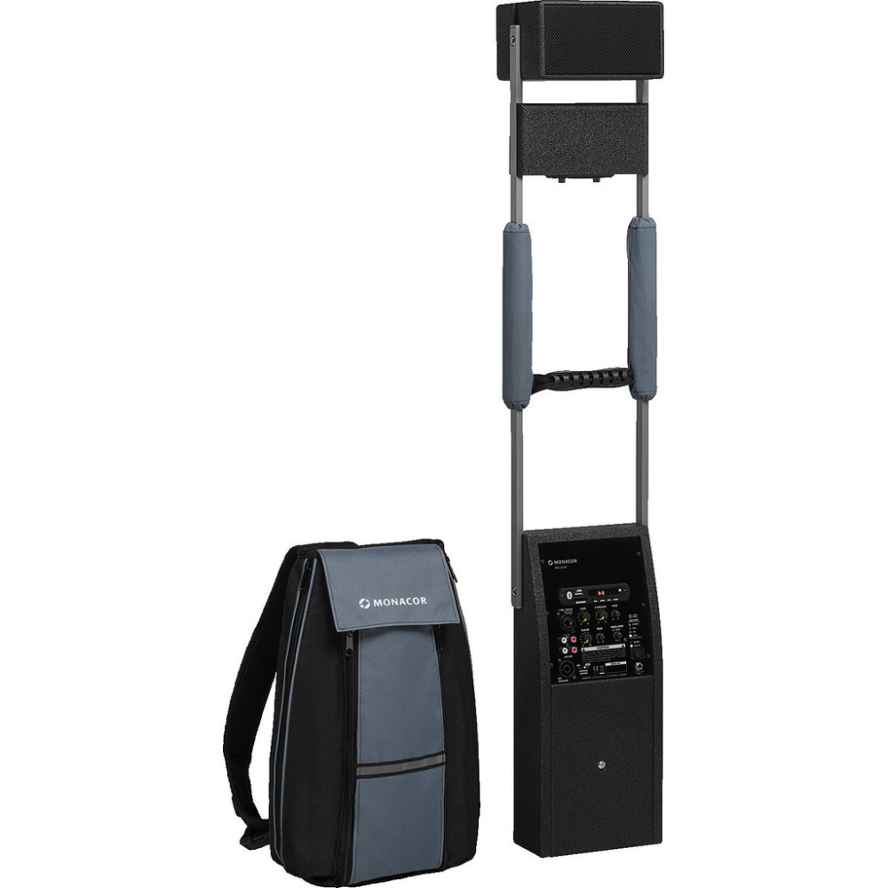 Monacor PAS-254D Altavoz Mochila 70 W con Batería