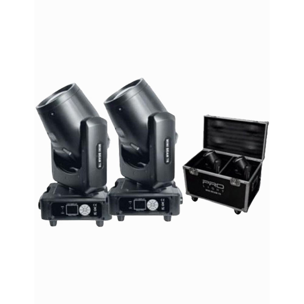 PROLIGHT Pack 2 Mini 7R Beam 230W con Flightcase