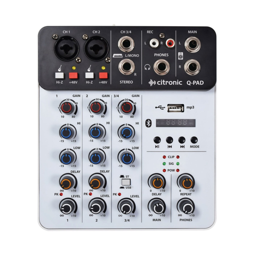 Citronic Q-PAD Mezclador USB Bluetooth | Masquesonido