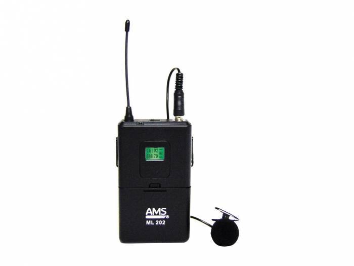 AMS MU202LV- Doble receptor UHF con 2 emisores petaca+2 micros solapa - 3