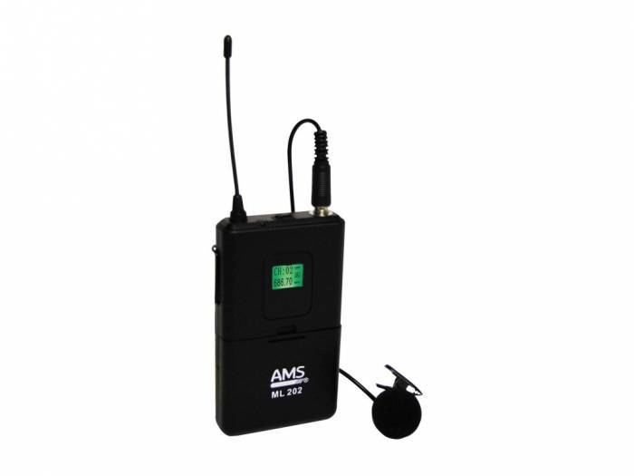 AMS MU202LV- Doble receptor UHF con 2 emisores petaca+2 micros solapa - 4
