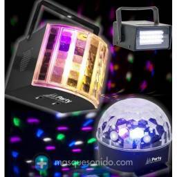 Party 3 Pack de 3 Efectos de Iluminacion Led - 1
