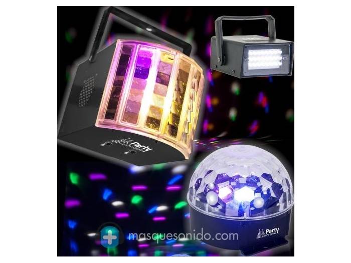 Party 3 Pack de 3 Efectos de Iluminacion Led - 1