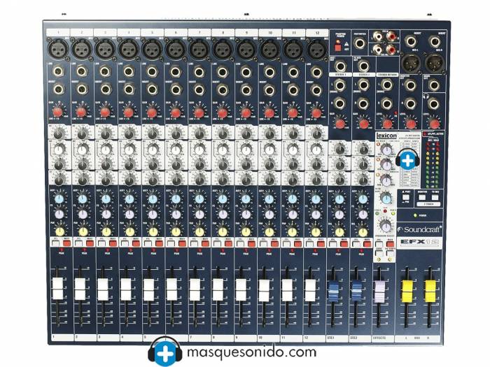 Soundcraft EFX 12 - Mesa de Mezclas 12 Canales - 32 Efectos Lexicon integrados - 5