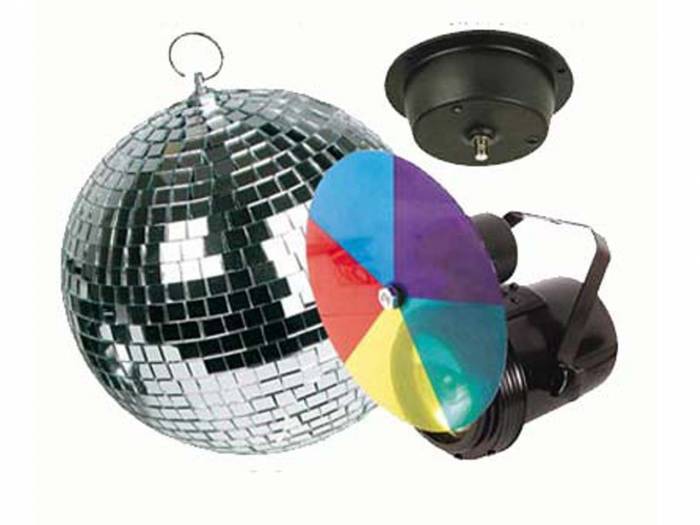 botón Haiku refrigerador Pack bola de discoteca 20cm + Foco + Motor + Disco de color de HQ Power  Bolas de discoteca