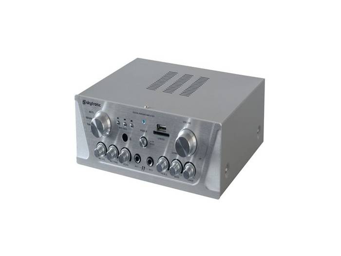 Skytronic AV420S Amplificador Karaoke FM/USB/SD Plata  - 3