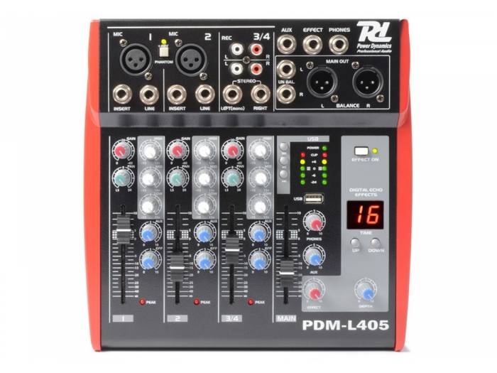 Power Dynamics PDM-L405 - Mesa de Mezclas de 4 canales - 171166 - 3