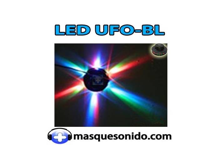 Ibiza Light LED UFO BL Negro 48 LEDs RGB 10mm - 10