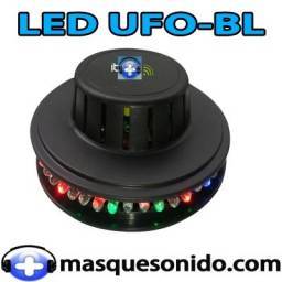 Ibiza Light LED UFO BL Negro 48 LEDs RGB 10mm