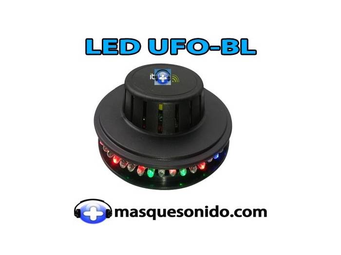 Ibiza Light LED UFO BL Negro 48 LEDs RGB 10mm