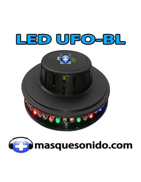 Ibiza Light LED UFO BL Negro 48 LEDs RGB 10mm