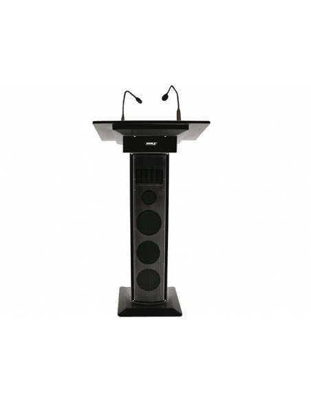 BST- ACM73- Atril amplificado Negro- luz micro + 2 mic UHF de mano - 2